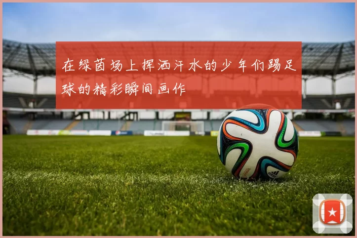 在绿茵场上挥洒汗水的少年们踢足球的精彩瞬间画作